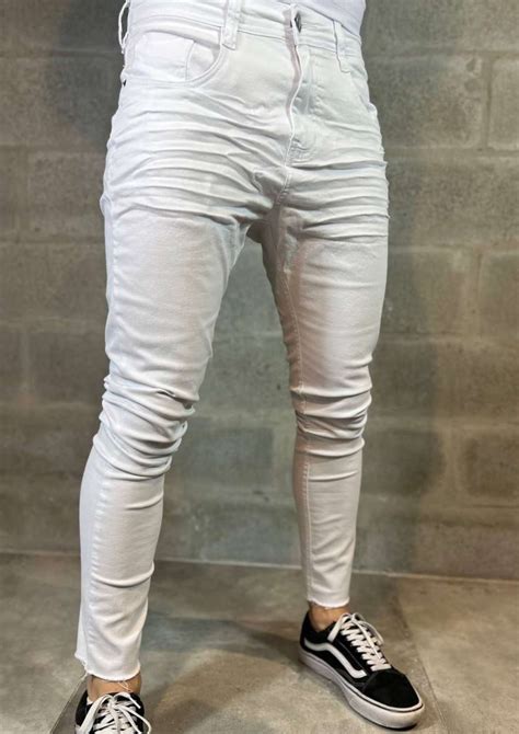 calça jeans branca masculina-1